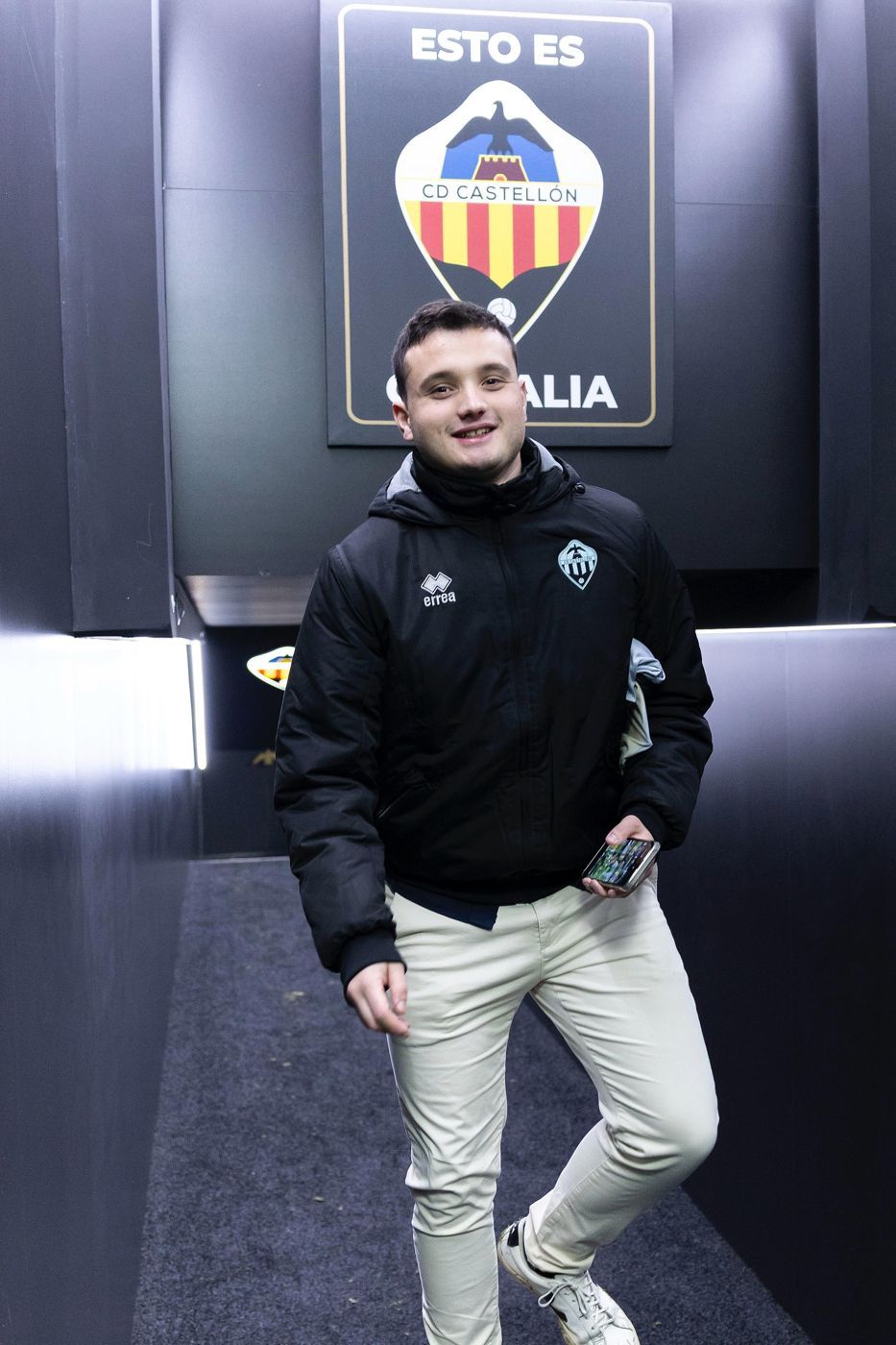 Kiko hoy, en el túnel de vestuarios de Castalia