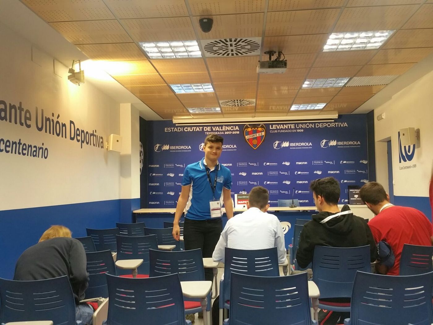 En la sala de prensa del Ciutat de València