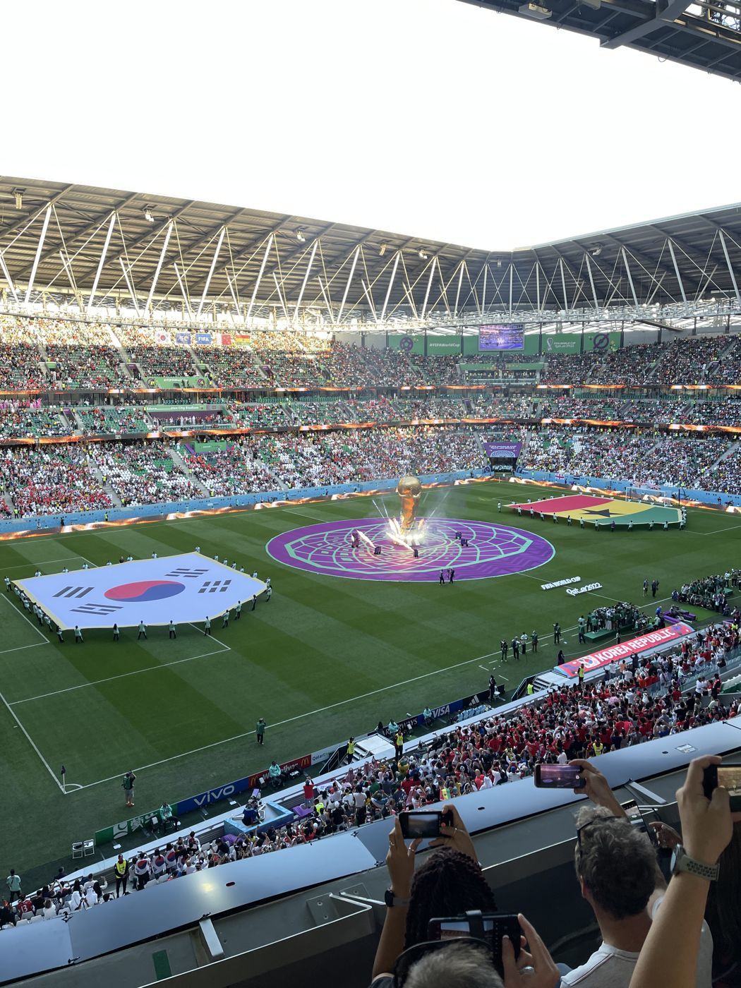 Ceremonia previa al Corea del Sur–Ghana