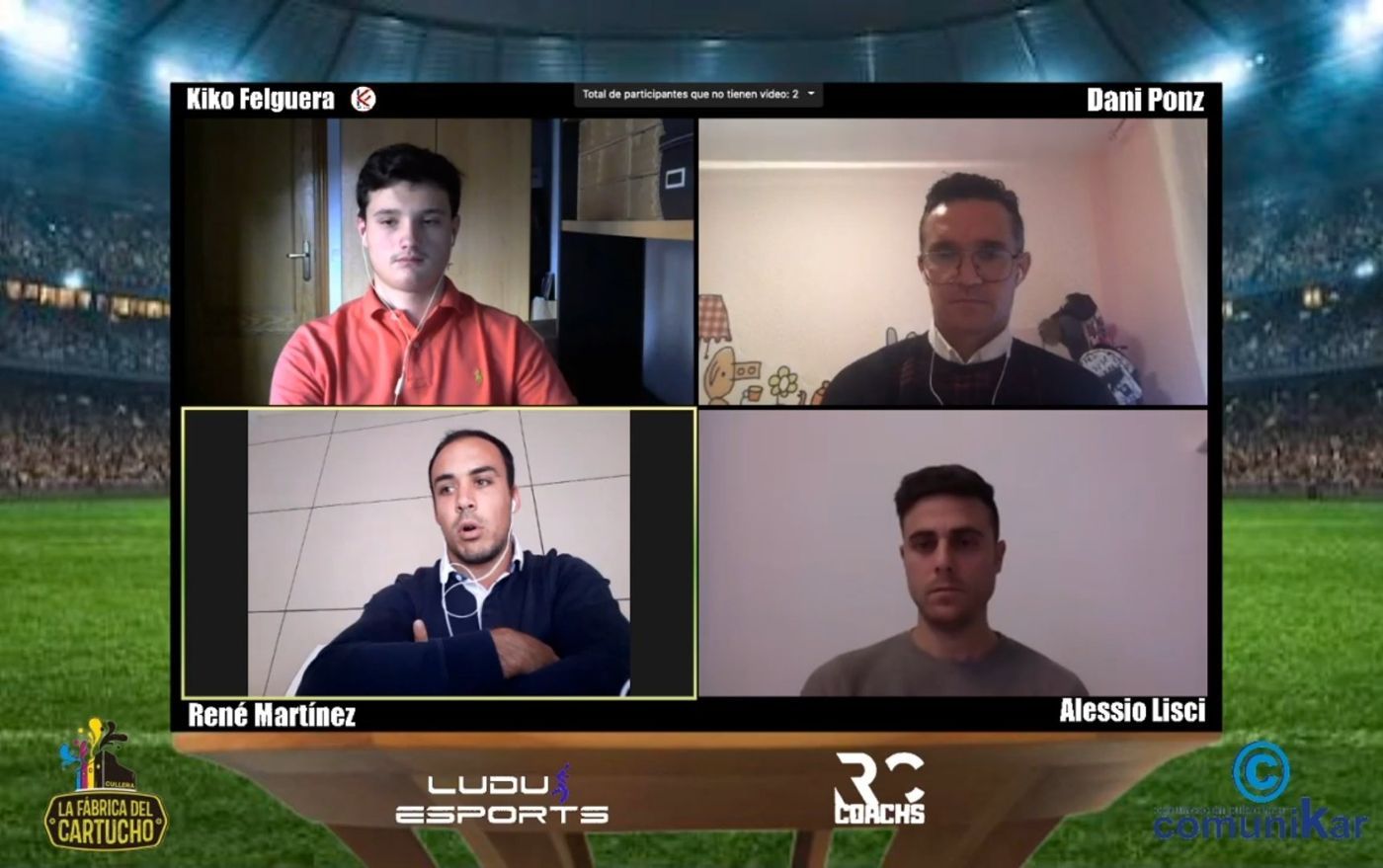 Mesa redonda por videollamada de RC Coachs con Kiko, Dani Ponz, René Martínez y Alessio Lisci